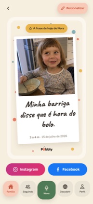 Cartão de frase no estilo polaroide