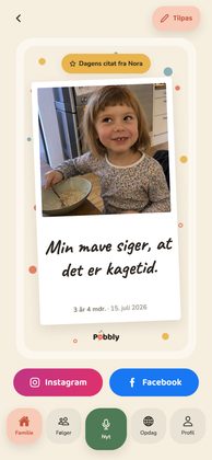 Citatkort i polaroid-stil
