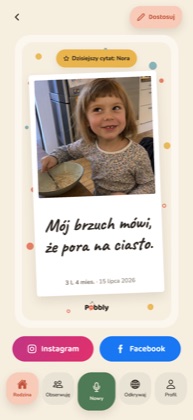 Karta cytatu w stylu polaroid