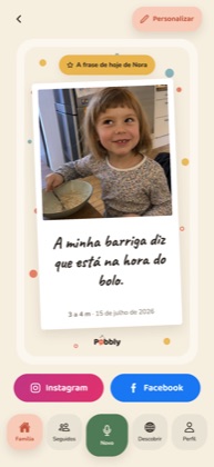 Cartão de frase em estilo polaroide