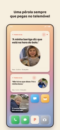 Widget no ecrã principal